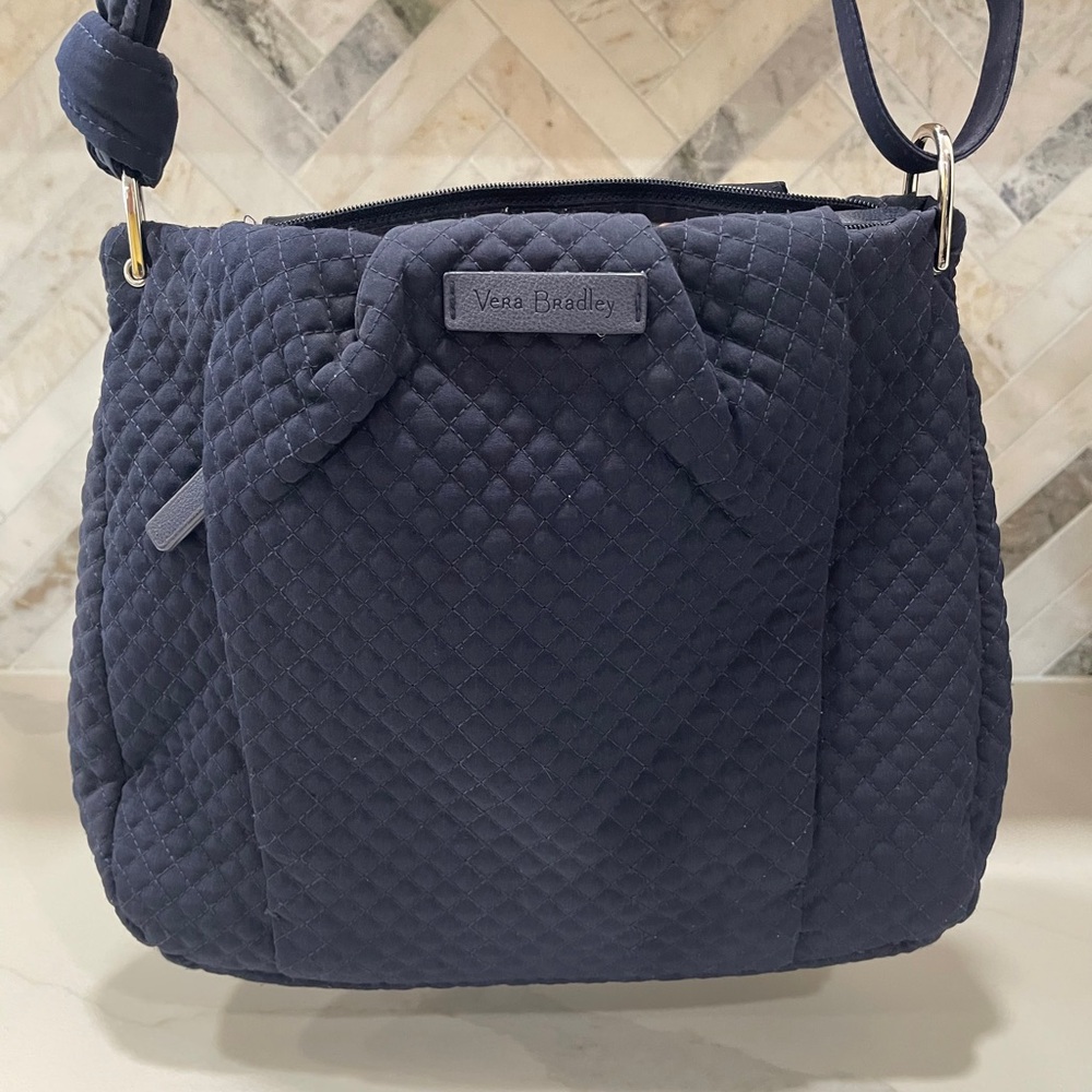 Vera Bradley Dark Blue Quilted Shoulder Bag